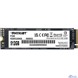 SSD Patriot PCIe 3.0 x4 512GB P320P512GM28 P320 M.2 2280