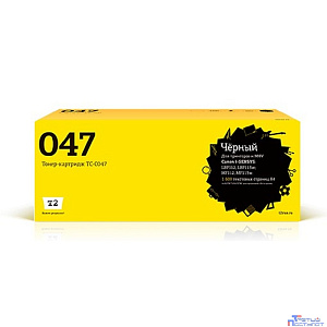 T2 Cartridge 047 Картридж TC-C047 для Canon i-SENSYS LBP112/LBP113w/MF112/MF113w (1600стр.) черный, с чипом
