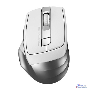 Мышь A4Tech Fstyler FG35 серебристый/белый оптическая (2000dpi) беспроводная USB (6but)