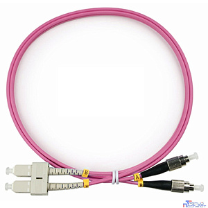 Cabeus FOP-50-OM4-SC-FC-1m Шнур оптический duplex SC-FC 50/125 mm OM4 1м LSZH