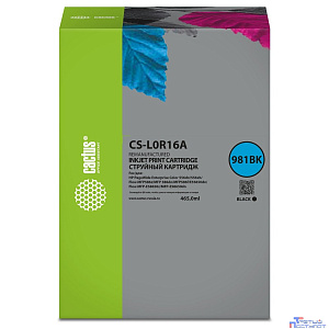 Картридж струйный Cactus CS-L0R16A 981Y черный (465мл) для HP PageWide Enterprise Color 556dn/556xh/Flow MFP586z