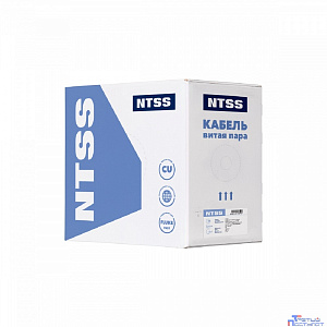 NTSS Кабель витая пара NTSS U/UTP 5e 4 пары одножильный 24AWG медь 305м внешний PE черный NTSS-OUT-UTP4-5e-PE-BL