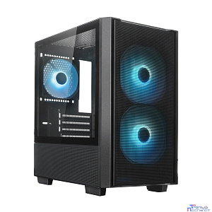 XASTRA Корпус  A400M 3FRGB Black mATX/Mesh /Screwless TG+Mesh/2x140mm+1x120mm FC FRGB fans/ A400M-2FC14F-1FC12F