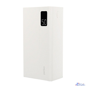 Perfeo Powerbank MOUNTAINS 50000 mAh/LED дисплей/PD + QC 3.0/Type-C/4 USB/Выход: 3A, max 22.5W/White (PF_B4888)