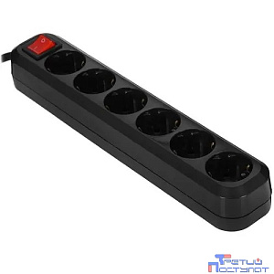 5bites SP6B-350 Сетевой фильтр 6S / 3*1.5MM2 / 16A / ABS / 5M / BLACK