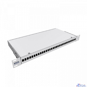NTSS Кросс NTSS оптический 19'' укомплектованный 1U, 32 порта LC/UPC duplex, 62.5/125 мкм (сплошная панель, сплайс-кассета 2шт, пигтейлы, КДЗС, адаптеры) серый RAL 7035 NTSS-RFOB-1U-32-2LC/U-62.5-SP1.