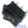 Rexant 36-2145 Выключатель клавишный 250V 6А (3с) ON-OFF-ON черный с нейтралью Mini