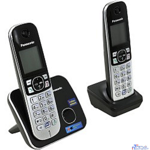 Panasonic KX-TG6812RUB Радиотелефон черный (2 трубки с ЖК диспл., DECT)
