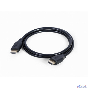 Кабель HDMI Cablexpert 19M/19M, v2.1, 8К, медь, позол.контакты, экран, 1м, черный, пакет (CC-HDMI8K-1M)
