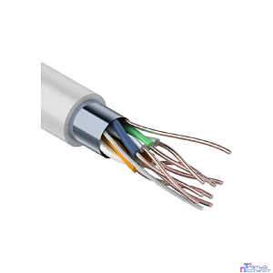 PROconnect (01-0142-3-25) Кабель витая пара омедненный, F/UTP, CCA, CAT 5e, PVC, 4PR, 24AWG, INDOOR, SOLID, серый, 25м