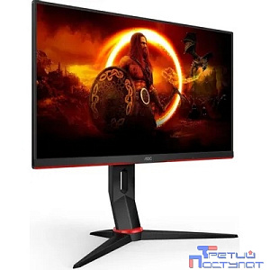 LCD AOC 23.8" Q24G2A Value Line черный/красный {IPS 2560x1440 165Hz 1ms 8bit(6bit+FRC) 350cd 2xHDMI2.0 DisplayPort 2x2W Pivot}