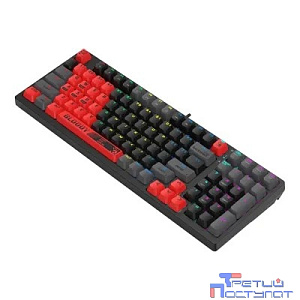 Клавиатура проводная A4Tech Bloody S98 red/black (USB, механическая, for gamer, LED) (SPORTS RED)