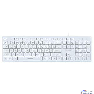 Клавиатура Oklick 550ML белый USB slim Multimedia LED [1061618]