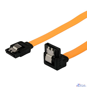 Cablexpert ККабель интерфейсный SATA Sata3 7pin / 7pin, угловой, защелка, 30см, желтый, пакет (CC-SATAM-DATA90-YL-30CM)