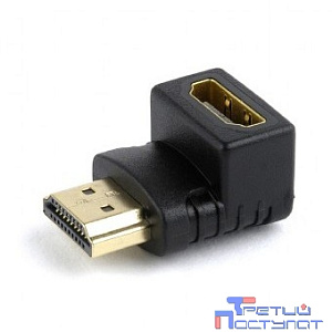 Cablexpert Переходник HDMI-HDMI 19F/19M, угловой  соединитель 90 градусов, золотые разъемы (A-HDMI90-FML)