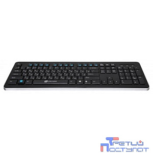 Клавиатура Oklick 870S черный USB беспроводная slim Multimedia [368218]