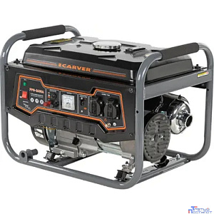 Генератор CARVER PPG- 3600А бензин [01.020.00011] { (LT-168F-1, 2,5/2,8кВт, 220В, бак15л)(16шт/пал) }