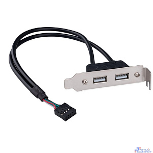 Cablexpert Планка на заднюю панель низкопрофильная, 1 порт COM/RS-232/DB9-M (CCUSBRECEPTACLE-LP)
