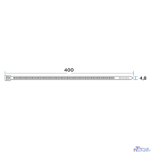 PROconnect (57-0400) Стяжка кабельная нейлоновая 400x4,8мм, белая (100 шт/уп)