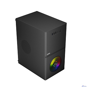 CBR Корпус mATX Minitower V867, без БП, 1*USB 3.0, 2*USB 2.0, HD Audio+Mic, Rainbow Fan, Black [PCC-MATX-V867-WPSU]