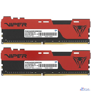 Память DDR4 2x16Gb 3200MHz Patriot PVE2432G320C8K RTL Gaming PC4-25600 CL18 DIMM 288-pin 1.35В kit