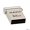 Maxvi USB Drive 64GB MM metallic silver, мини, металл, USB 2.0