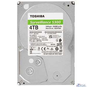 4TB Toshiba Surveillance S300 (HDWT840UZSVA) {SATA 6.0Gb/s, 5400 rpm, 256Mb buffer, 3.5" для видеонаблюдения}