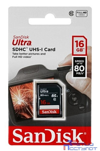 SecureDigital 16GB SanDisk SDHC Class 10 UHS-I Ultra 80MB/s