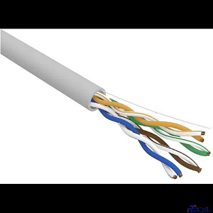 Rexant (02-0004) Кабель витая пара, U/UTP, CAT 5e, ZH нг(А)-HF, 4х2х0,52мм, 24AWG, INDOOR, SOLID, серый, 305м PRO