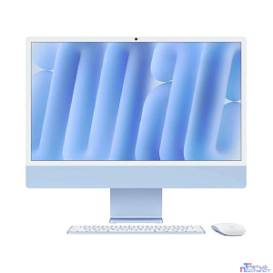 Apple iMac 24-inch 2024 [MWUF3X/A] (КЛАВ.РУС.ГРАВ.) Blue 24" Retina 4.5K {(4880x2520) M4 8C CPU 8C GPU/16GB/256GB SSD/рекоменд.переход.1979059/1991284} (A3247)