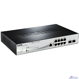 D-Link DGS-1210-10P/ME/A1A Управляемый L2 коммутатор с 8 портами 10/100/1000Base-T и 2 портами 1000Base-X SFP (8 портов PoE 802.3af/at, PoE-бюджет 78 Вт)
