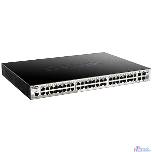D-Link DGS-1510-52XMP/A2A PROJ Управляемый L2+ стекируемый коммутатор с 48 портами 10/100/1000Base-T и 4 портами 10GBase-X SFP+ (48 портов PoE 802.3af/at, PoE-бюджет 370 Вт; 740 Вт с DPS-700)