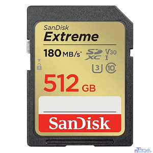 SecureDigital 512GB SanDisk Extreme UHS-I Class 3 (U3) V30 180/130 MB/s <SDSDXVV-512G-GNCIN>