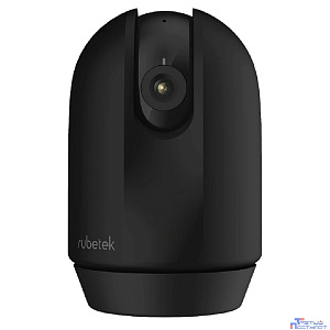 RUBETEK RV-3423/B Видеокамера поворотная Full HD (цв. чёрный), 2 Мп, 1/2.9'' CMOS, объектив 3.6 мм, ONVIF/WebRTC/RTSP, слот microSD, Wi-Fi 2.4/5 ГГц, IP20, пластик