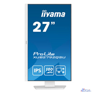 LCD IIYAMA 27" XUB2792QSU-W6 белый {IPS 2560x1440 100Hz 250cd DVI HDMI DisplayPort USB M/M HAS Pivot}