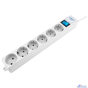 PowerCube PRO Фильтр-удлинитель (SPL(5+1)-16B-P-3М) 3.0 м, 6 розеток, 16А/3,5кВт, LC контур - подавление В/Ч помех