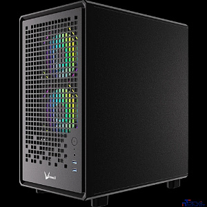 Formula Air Mesh G2 Black (mATX, Glass, 2xUSB3.0, 3x12cm FRGB fan. 1x3.5" HDD, 1x2.5" SSD)