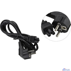 Exegate ES281010RUS Кабель питания ноутбуков ExeGate Special PC5-1,8S (Евровилка Schuko->С5) (3-pin) 0.75mm2, ССА, черный, 1.8м.
