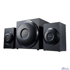 MICROLAB M-110 черный {10 Вт RMS, Распределение мощности 2,5 Вт х 2 +5 W, Нелинейные искажения 0,5% 1 В 1 кГц, Частотный диапазон 40-20 кГц, Соотношение сигнал/шум 70 дБ, Разделение каналов 40 дБ}