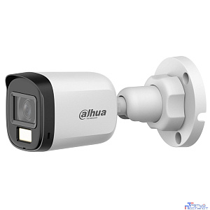 DAHUA DH-HAC-B1A21P-U-IL-0280B Уличная цилиндрическая HDCVI-видеокамера 2Мп; CMOS; объектив 2.8мм;  BNC (переключаемый HDCVI/TVI/AHD/CVBS); ИК до 30м, Led 20м;  IP67; пластик