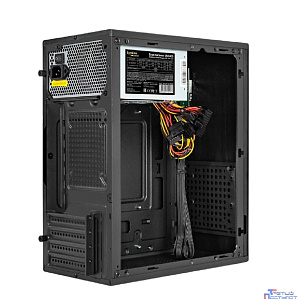 Exegate EX299217RUS Корпус Minitower ExeGate BAA-303M-UNS400 (mATX, БП UNS400 с вент. 12см, 2*USB, HD Audio, черный)