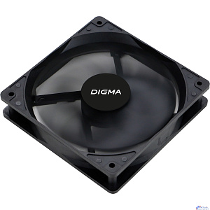 Вентилятор Digma DFAN-120-9 120мм черный 3-pin 4-pin (Molex)Ret