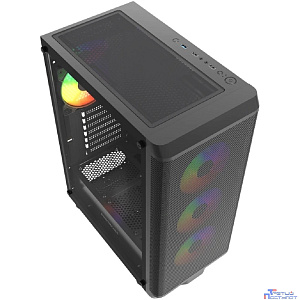 Powercase Mistral EA22, Tempered Glass, 4x 120mm FRGB Fan, чёрный, ATX  (CMAEA22-L4)