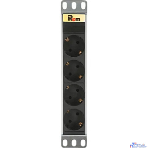 REM Блок розеток Rem-10 без шнура, 4 Schuko, вход IEC 60320 C14, 10A, алюм., 10" (R-10-4S-220-Z)