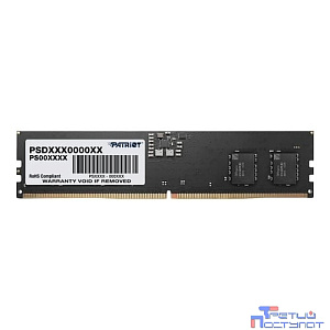 Память DDR5 8Gb 5200MHz Patriot PSD58G520041 Signature RTL PC5-41600 CL42 DIMM ECC 288-pin 1.1В single rank