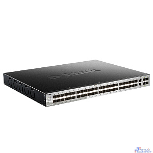 D-Link DGS-3130-54S/B1A PROJ Управляемый L3 стекируемый коммутатор с 48 портами 1000Base-X SFP, 2 портами 10GBase-T и 4 портами 10GBase-X SFP+