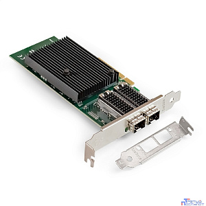 Exegate EX299015RUS Сетевой адаптер ExeGate EXE-X710-2SFP+ (PCI-E x8 v.3, порты 2x SFP+, Dual 10Gb/s, Server NIC Chipset Intel FTXL710)