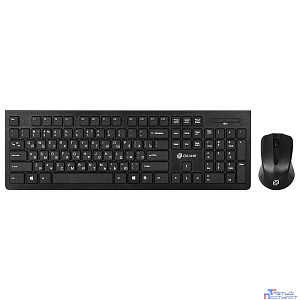 Клавиатура + мышь Oklick 250M Black USB  беспроводная slim [997834]