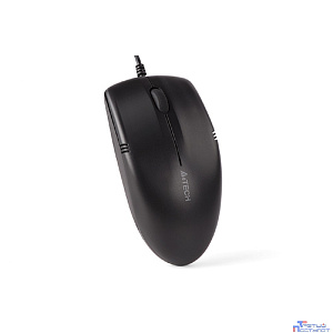 Мышь проводная A4Tech OP-530NUS black (оптическая, silent, USB, 2but, 1200dpi) (OP-530NUS)