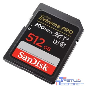 SecureDigital 512GB SanDisk SDXC Extreme Pro UHS-I Class 3 (U3) V30 200/140 MB/s [SDSDXXD-512G-GN4IN]